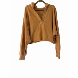 Aerie Oversized Cropped Hoodie Sweatshirt Sized XL